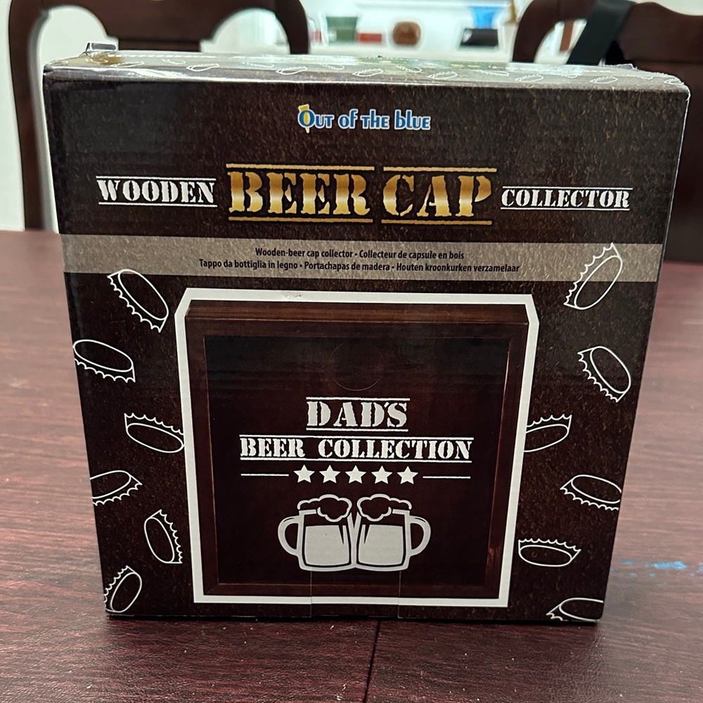 Wooden Beer Cap Collector - Brown